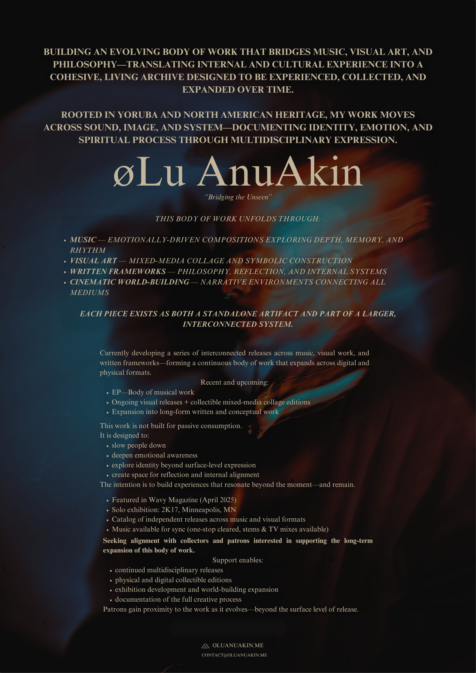 øLu AnuAkin — One Pager